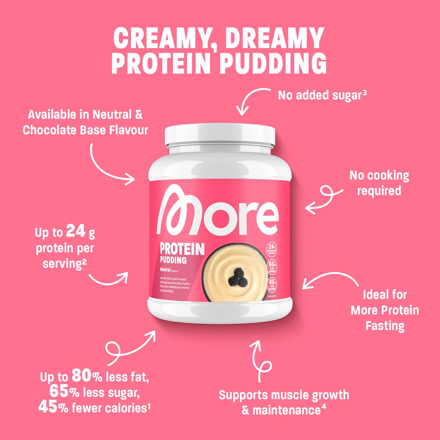 Protein Pudding Powder 360 Or 600g More Nutrition Protein Pudding Powder 360 Or 600g More Nutrition