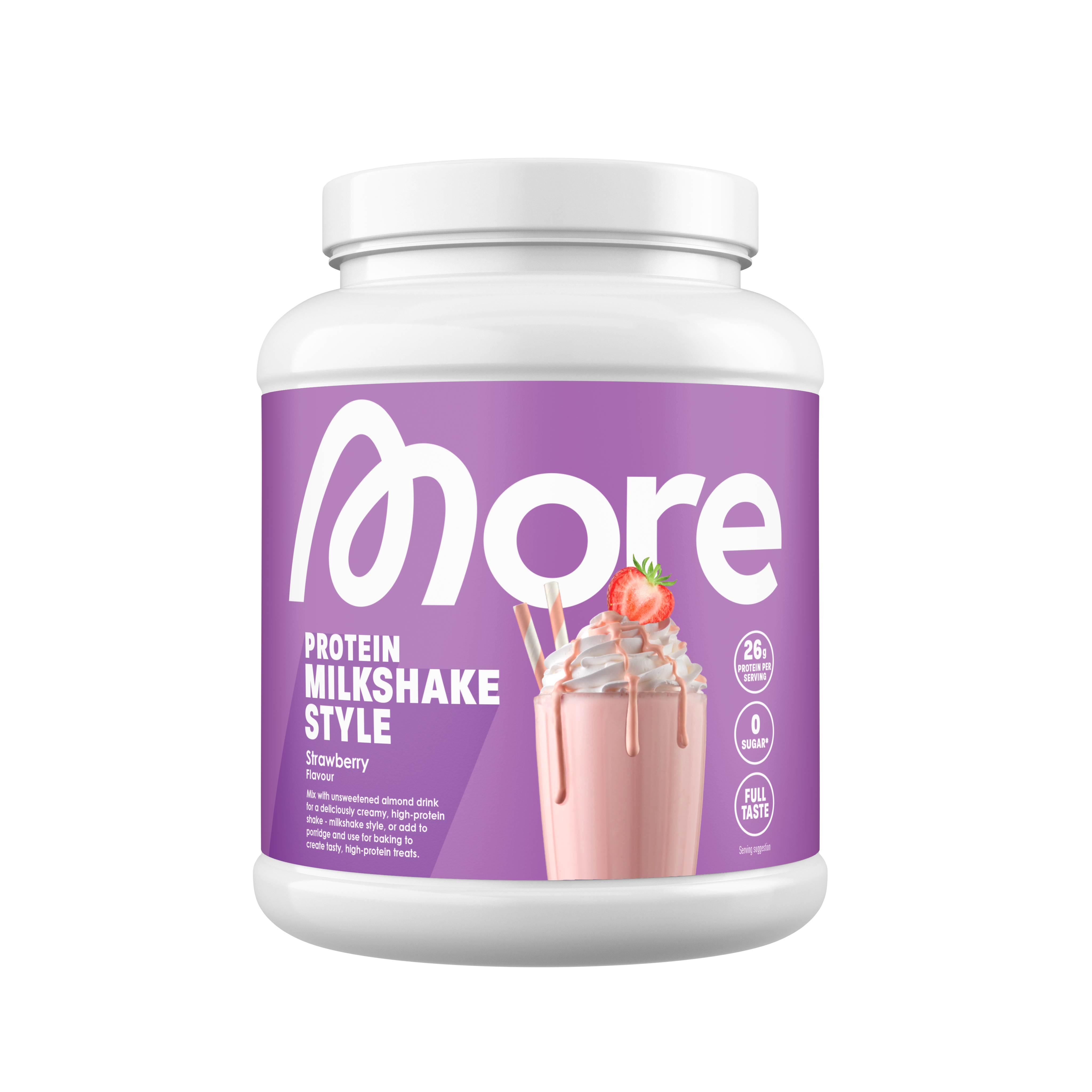 More Protein Milkshake Style Strawberry - Strawberry flavor protein powder by More Nutrition